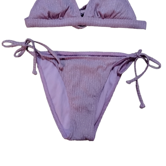 Xhilaration Purple Sparkle Bikini Size XS/S - Picture 4 of 6